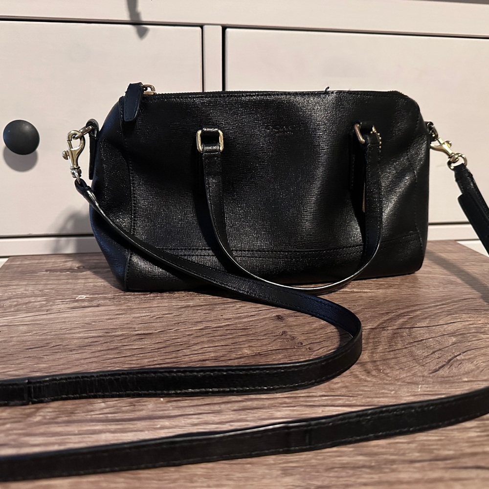Coach Saffiano Satchel Mini Crossbody - Picture 6 of 8